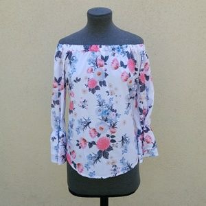 White Floral Off Shoulder Top (NEW)